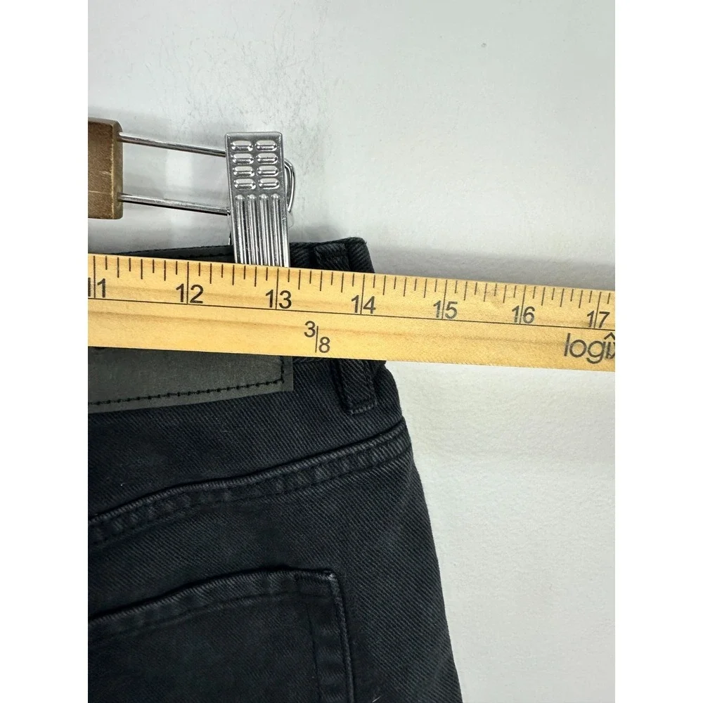 PacSun Denim Shorts 28 Black Vintage High Rise‎ Distressed Raw Hem Y2K Grunge